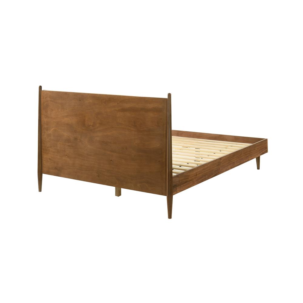 Artemio Queen Platform Wood Bed Frame in Walnut Finish. Picture 5