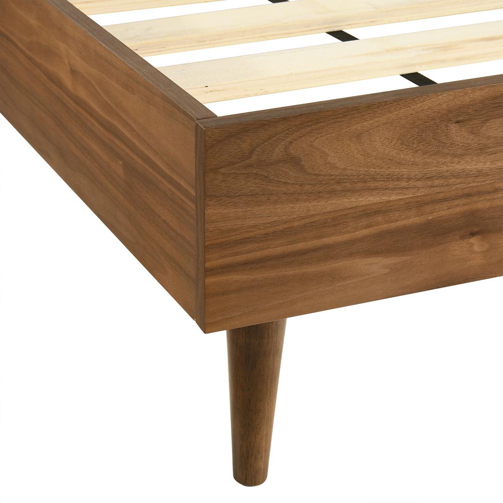 Artemio Queen Platform Wood Bed Frame in Walnut Finish. Picture 9