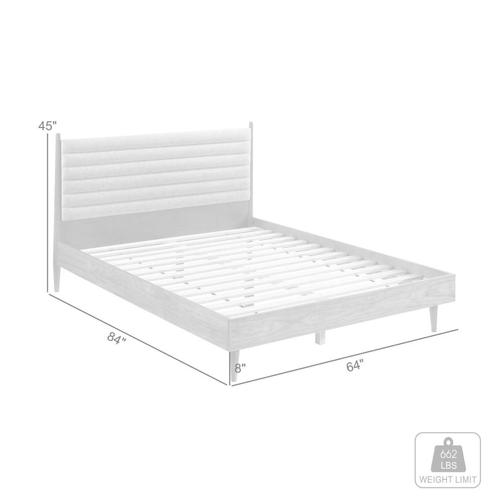 Artemio Queen Platform Wood Bed Frame in Walnut Finish. Picture 10