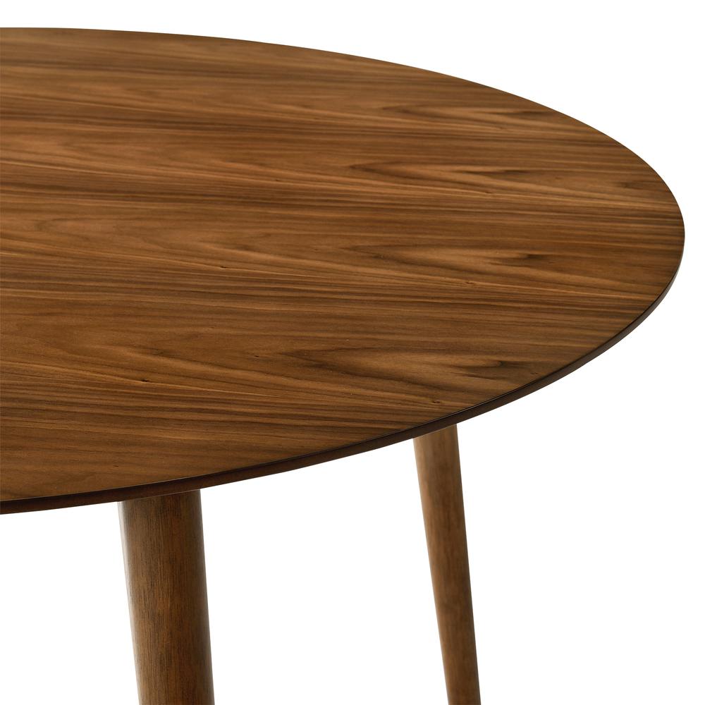 Arcadia 42" Round Dining Table in Walnut Wood. Picture 3