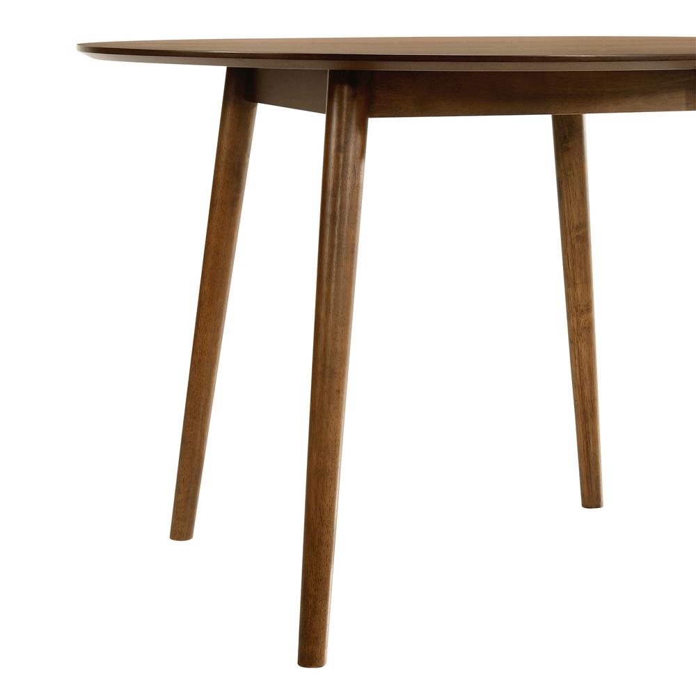 Arcadia 42" Round Dining Table in Walnut Wood. Picture 4