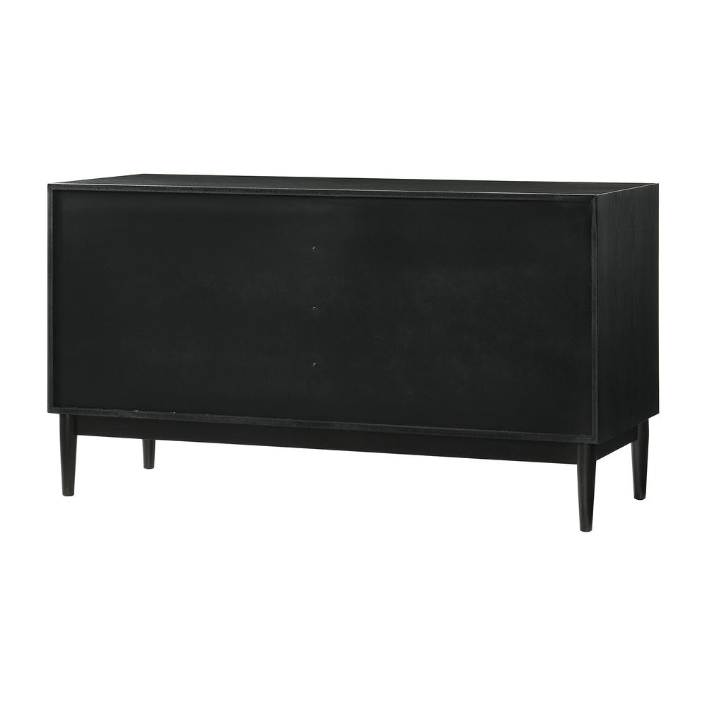 Artemio 6 Drawer Wood Dresser in Black Finish. Picture 4