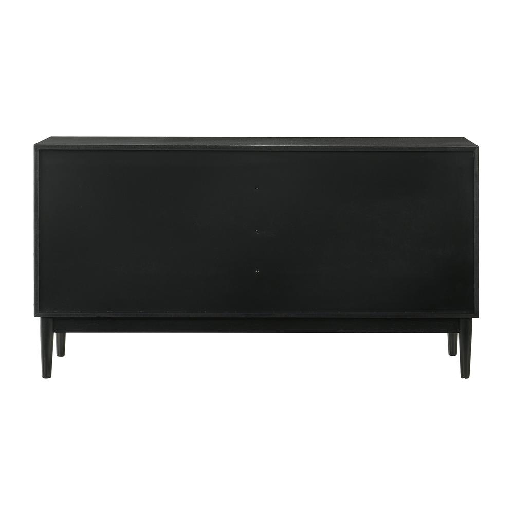 Artemio 6 Drawer Wood Dresser in Black Finish. Picture 5