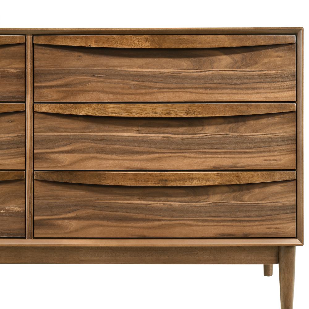 Artemio 6 Drawer Wood Dresser in Walnut Finish. Picture 7