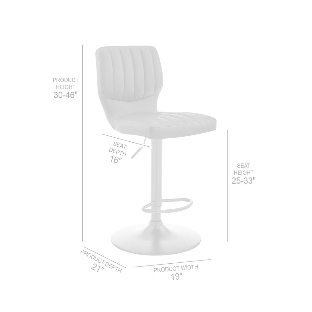 The Bardot Adjustable Red Faux Leather Swivel Bar Stool. Picture 2
