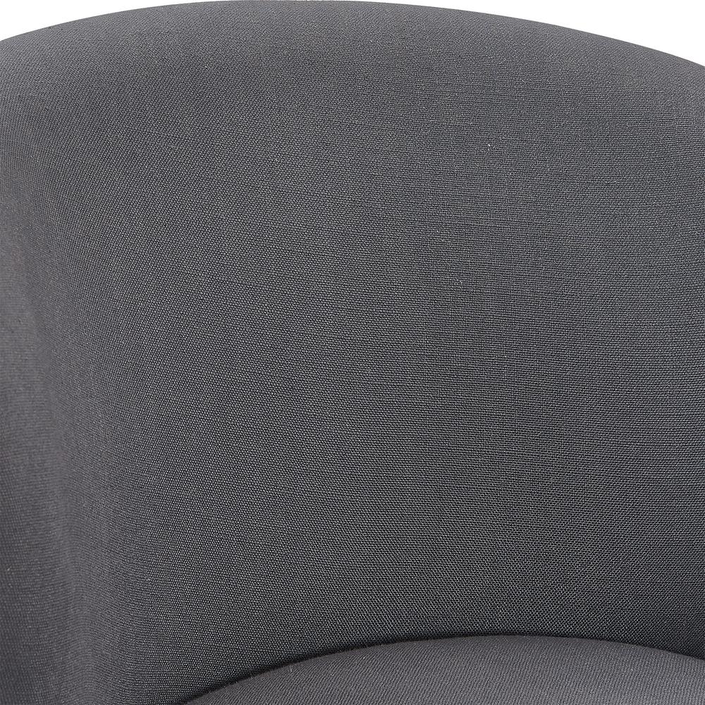 Brandy 26" Counter Height Wood Swivel Barstool in Espresso Finish with Grey Fabric. Picture 7