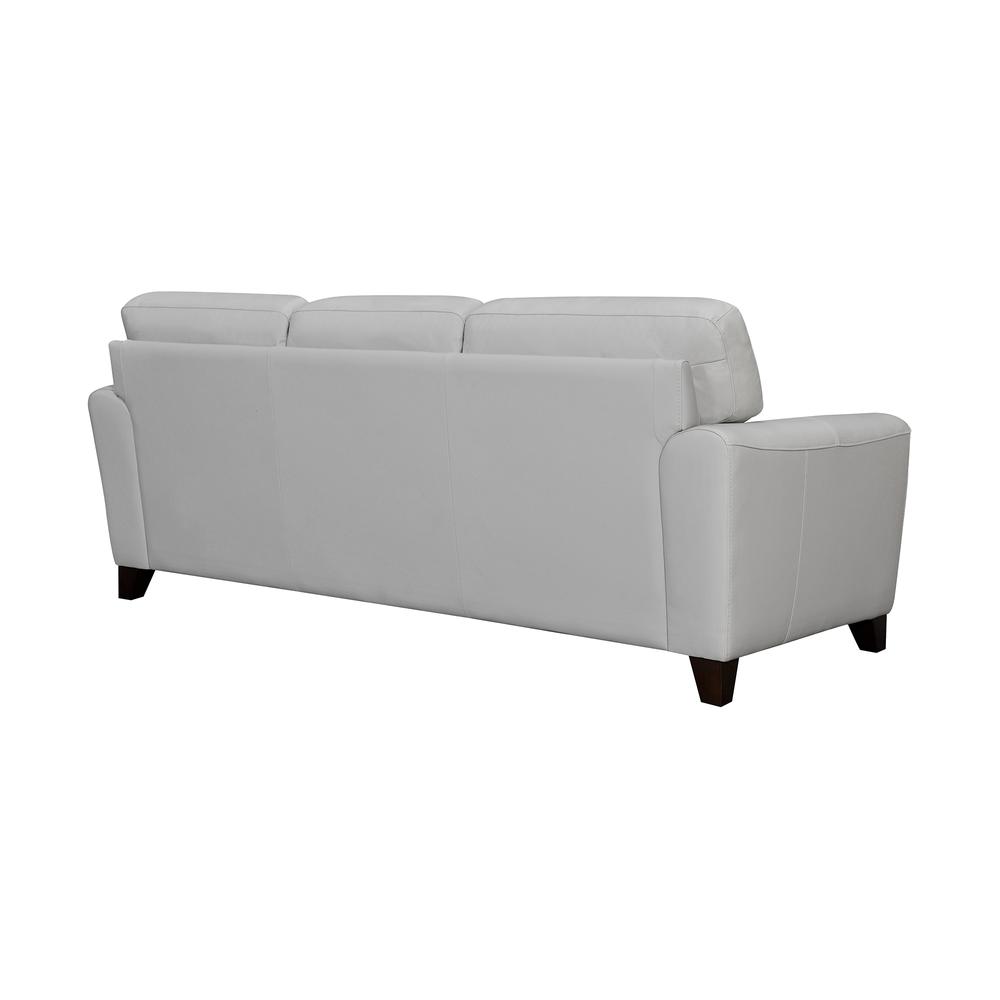 Bergen 87" Leather Square Arm Sofa, Dove Grey. Picture 3