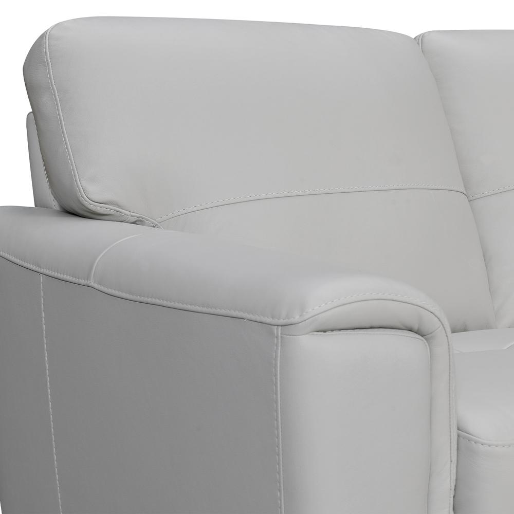 Bergen 87" Leather Square Arm Sofa, Dove Grey. Picture 4