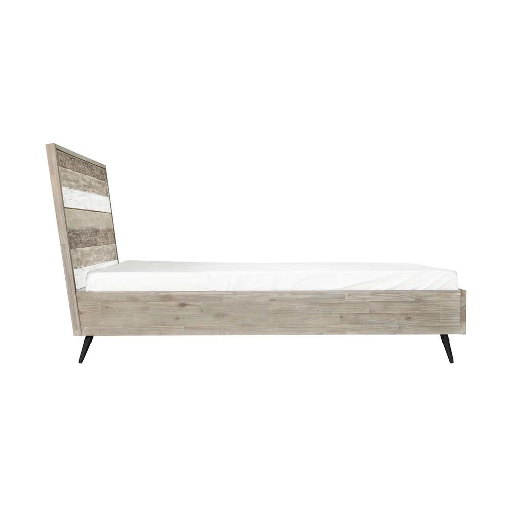 Bridges King Platform Bed in Two Tone Acacia Wood. Picture 3