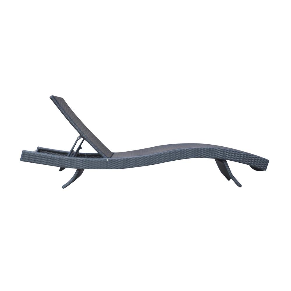 Cabana Outdoor Adjustable Wicker Chaise Lounge Chair. Picture 4