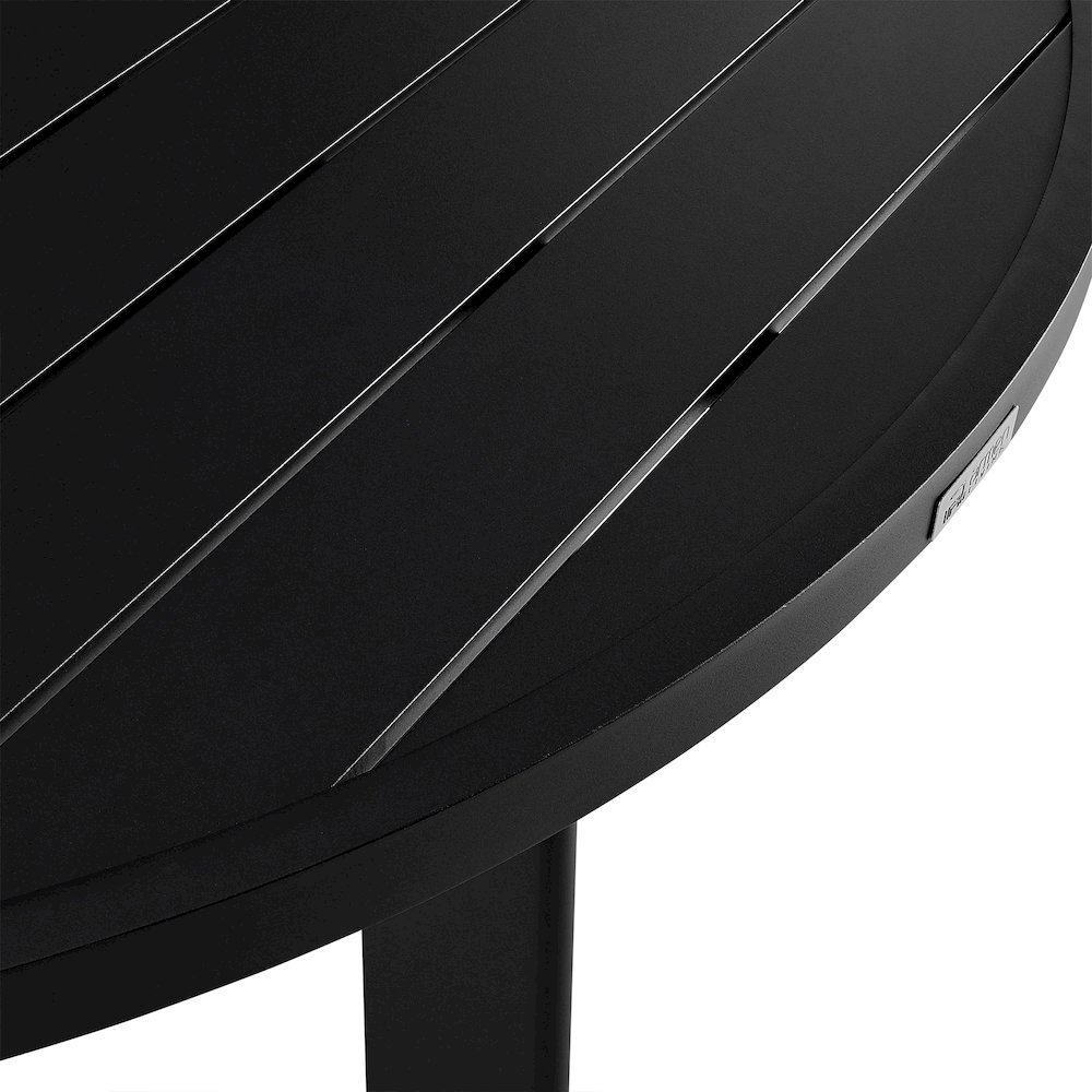 Outdoor Dining Table – Black Round Outdoor Table for 6 in Aluminum. Picture 6