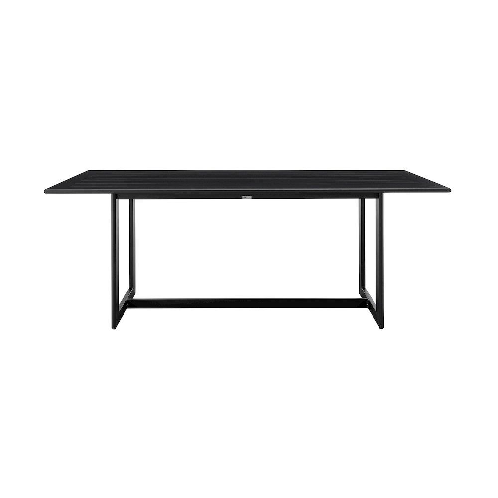 Cayman Outdoor Patio Dining Table in Aluminum. Picture 1