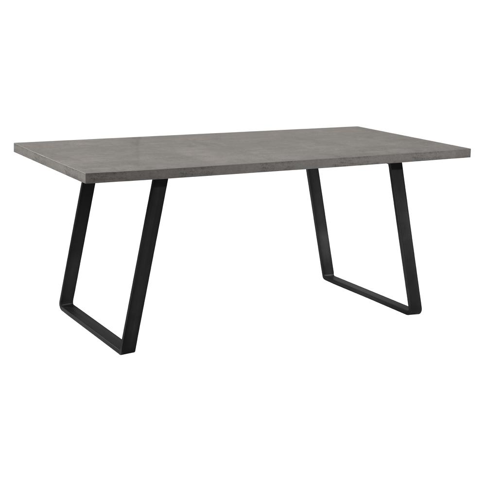 Armen Living Coronado Contemporary Dining Table in Grey Powder Coated Finish with Cement Gray Top. Picture 1