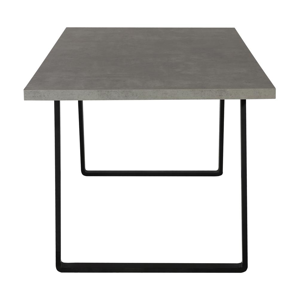Armen Living Coronado Contemporary Dining Table in Grey Powder Coated Finish with Cement Gray Top. Picture 3