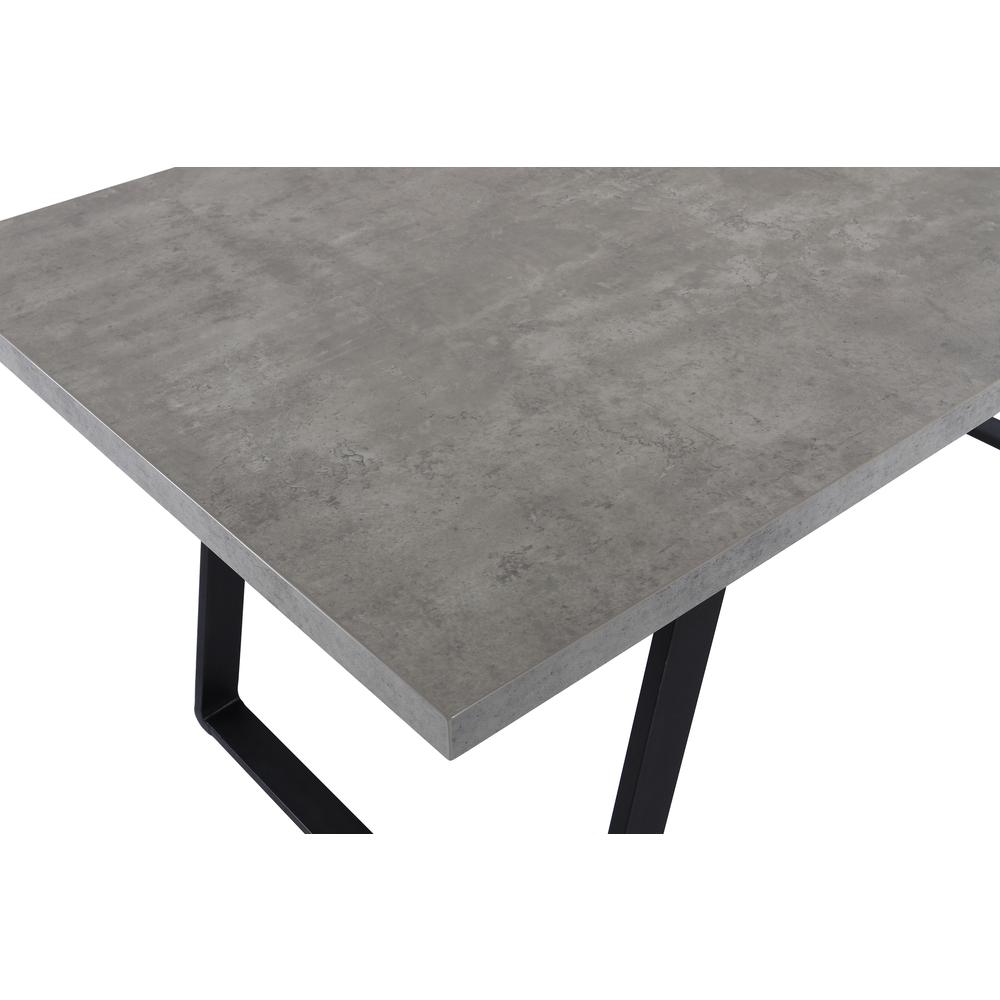 Armen Living Coronado Contemporary Dining Table in Grey Powder Coated Finish with Cement Gray Top. Picture 4