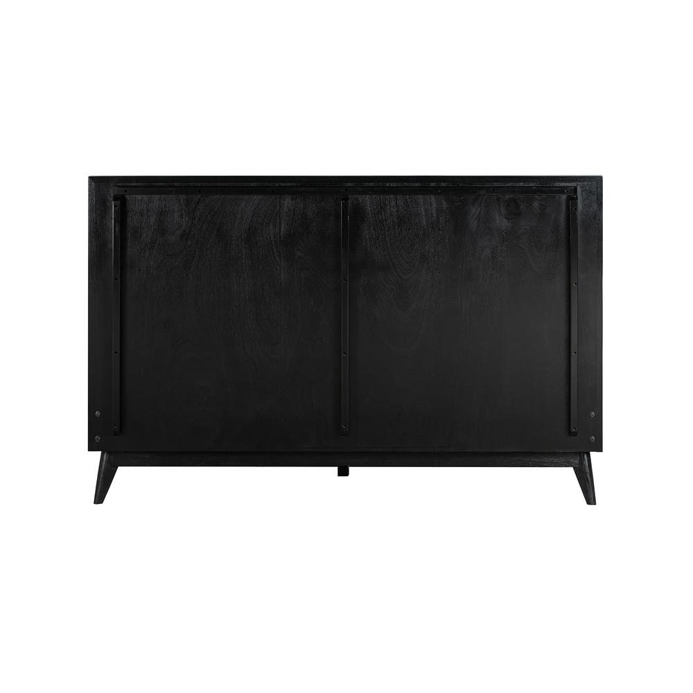 Carnaby Queen Platform Bed Frame in Black Brushed Oak Wood. Picture 4