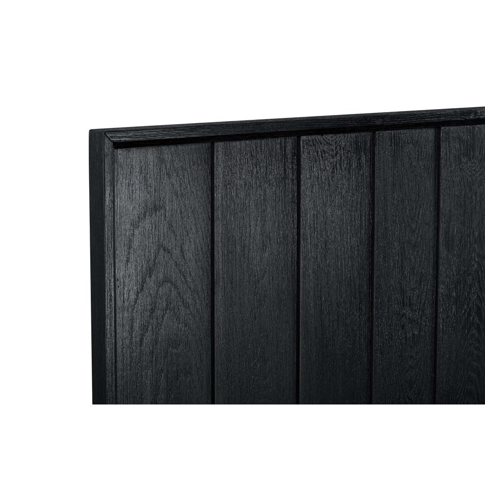 Carnaby Queen Platform Bed Frame in Black Brushed Oak Wood. Picture 5
