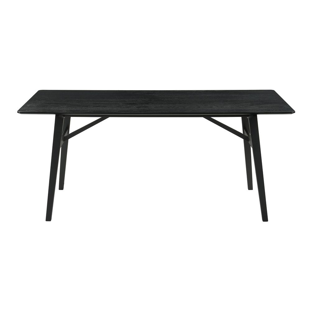 Channell Wood Dining Table in Black Finish. Picture 2