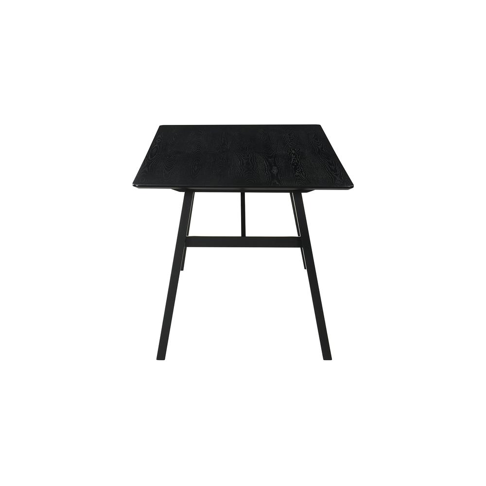 Channell Wood Dining Table in Black Finish. Picture 3