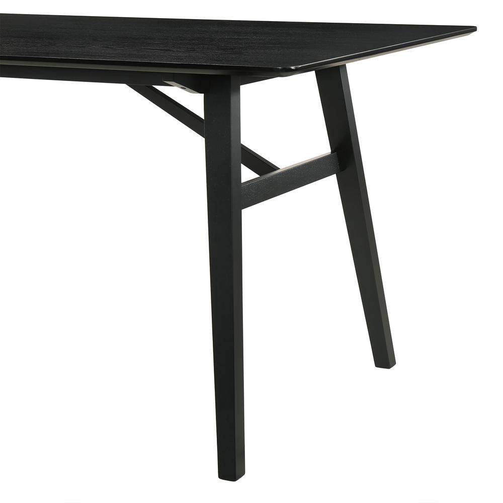 Channell Wood Dining Table in Black Finish. Picture 5