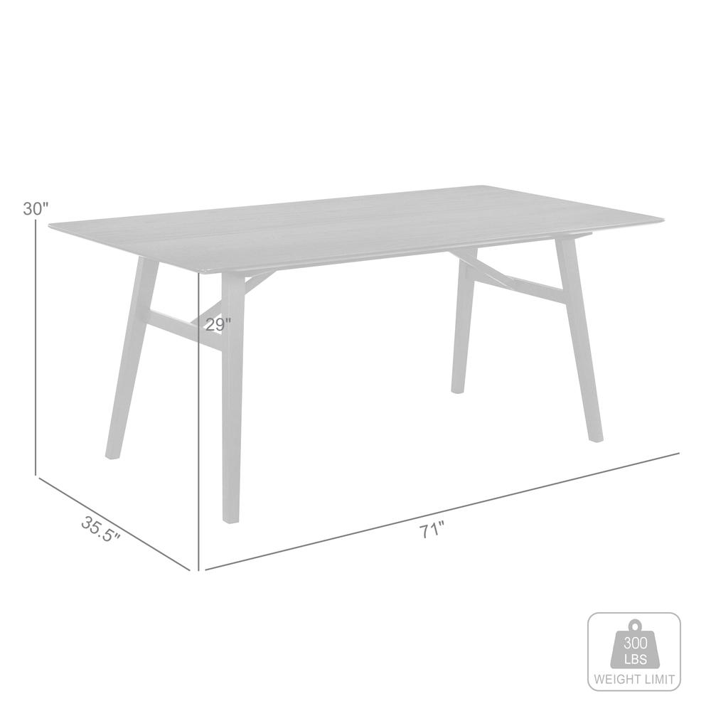 Channell Wood Dining Table in Black Finish. Picture 6
