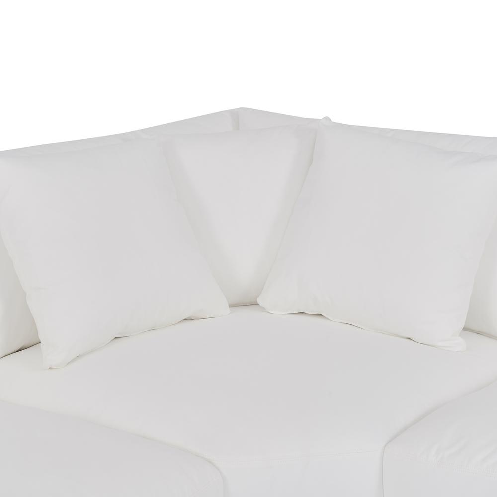Ciara Upholstered 3 Piece Sectional Sofa in Pearl. Picture 3