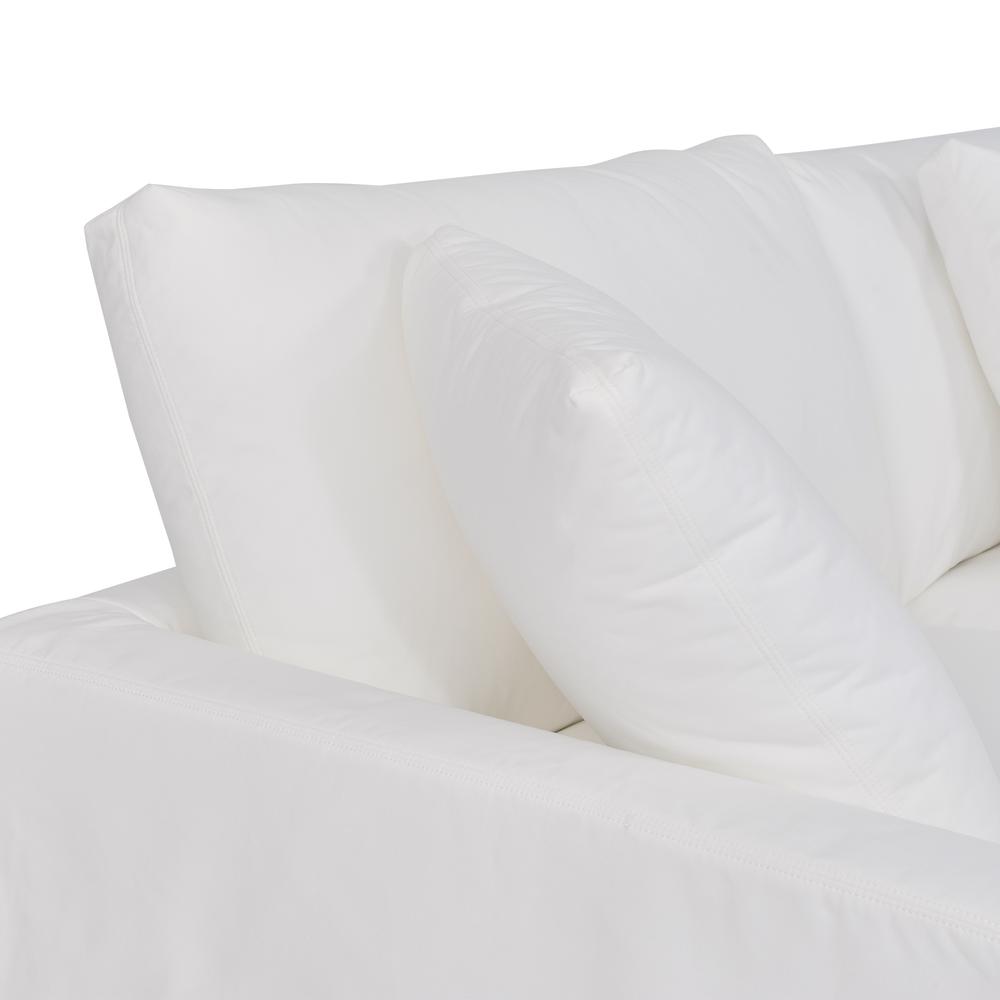 Ciara Upholstered 3 Piece Sectional Sofa in Pearl. Picture 4