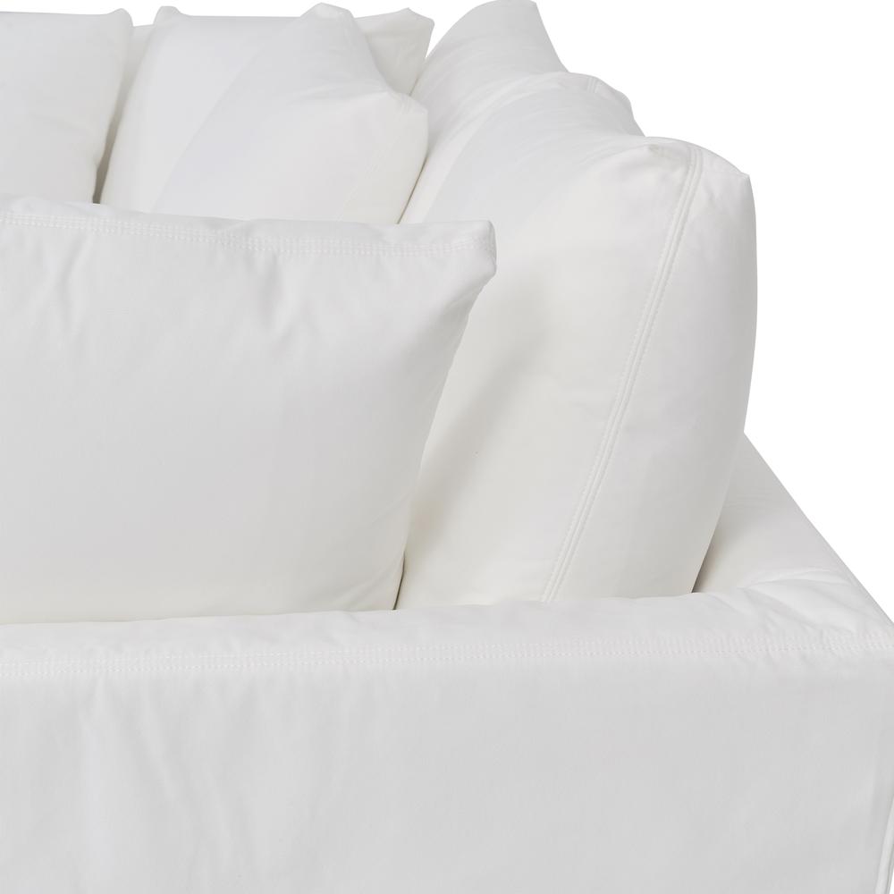 Ciara Upholstered 3 Piece Sectional Sofa in Pearl. Picture 5