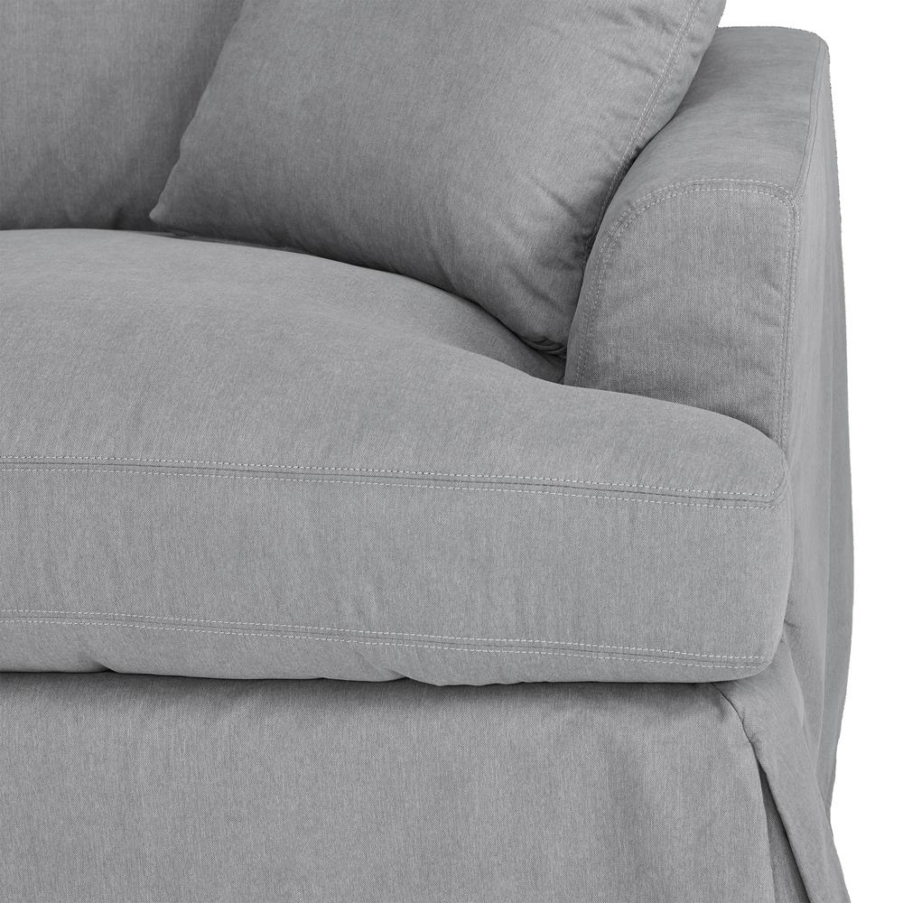 Ciara Upholstered 3 Piece Sectional Sofa in Slate Gray. Picture 6