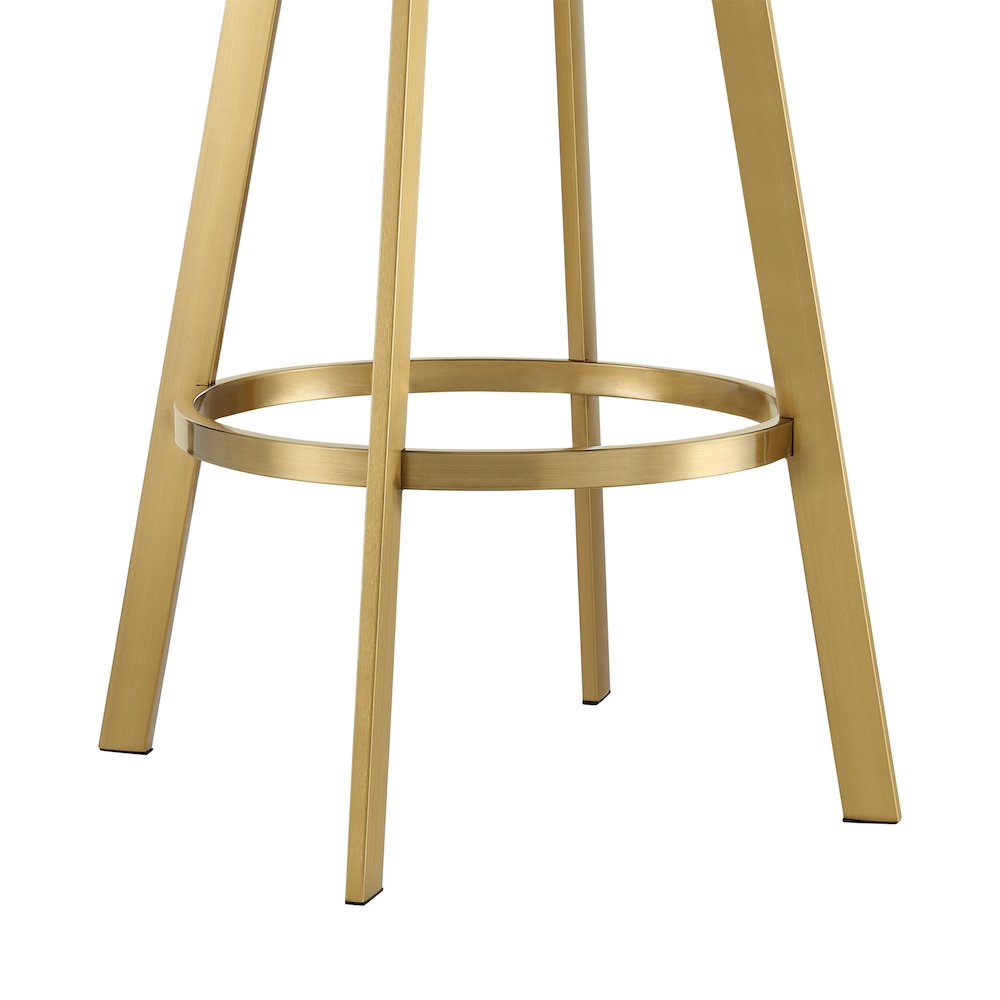 Chelsea 26" Swivel Counter Stool with Gold Brushed Stainless Steel. Picture 8