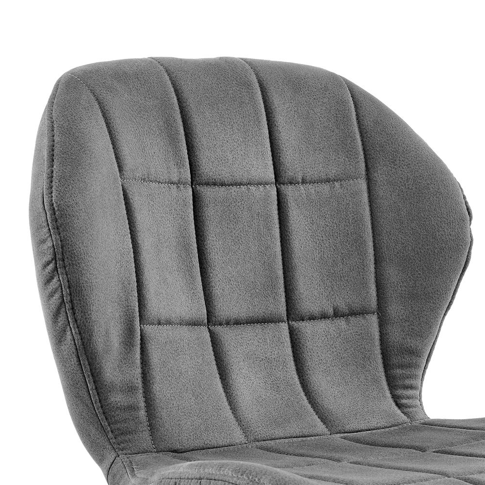Catalina 26" Counter Height Bar Stool in Charcoal Fabric and Black Finish. Picture 5