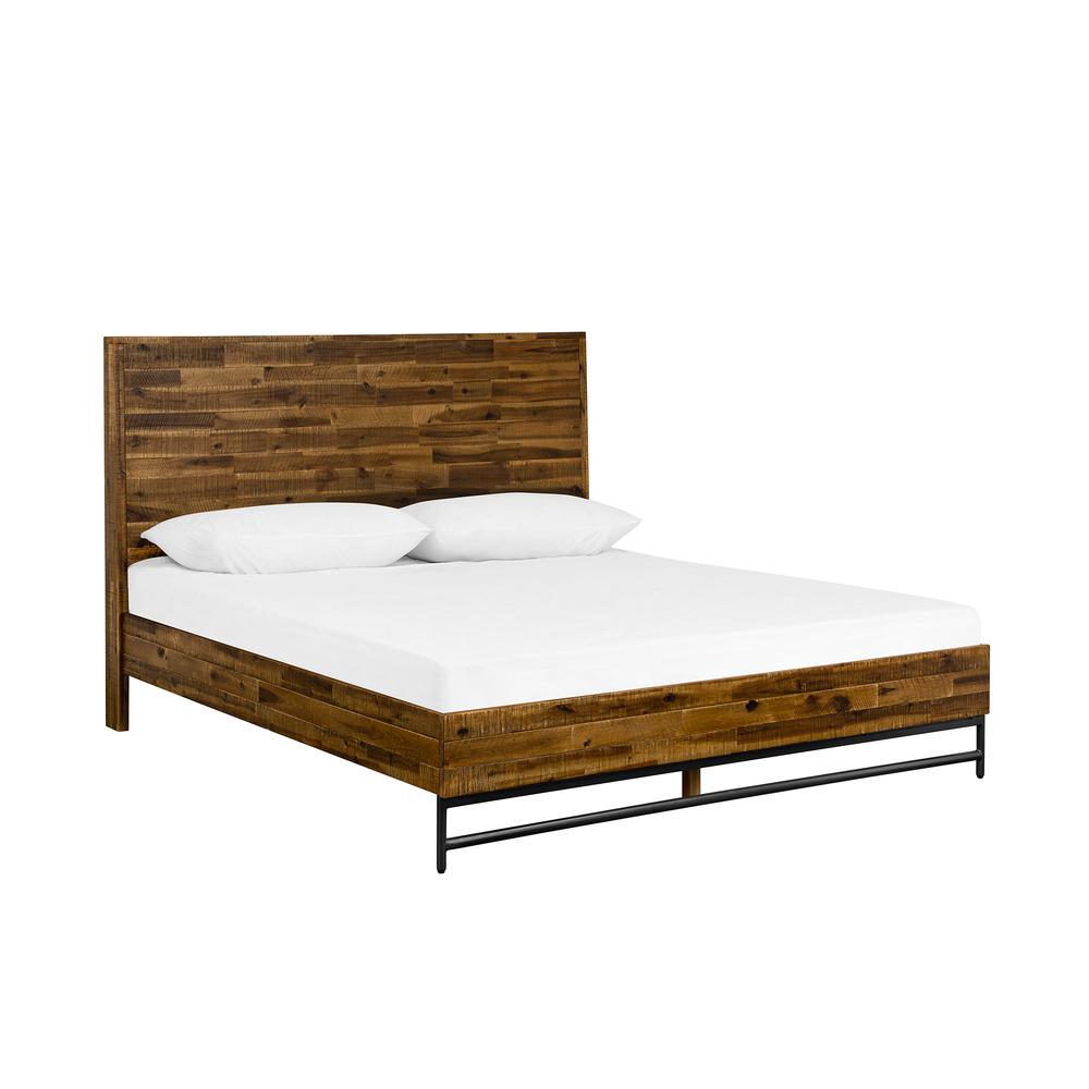 Cusco Rustic Acacia Platform Queen Bed. Picture 1