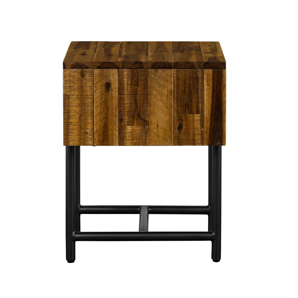 Cusco Rustic Acacia Single Drawer Night stand. Picture 4