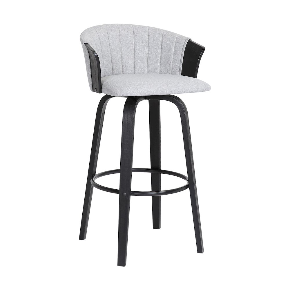 Diana Upholstered Wood Swivel Bar or Counter Stool. Picture 1