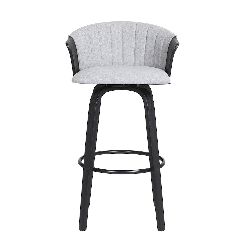 Diana Upholstered Wood Swivel Bar or Counter Stool. Picture 2