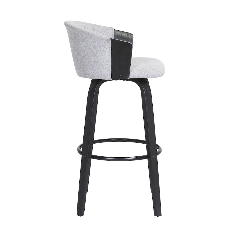 Diana Upholstered Wood Swivel Bar or Counter Stool. Picture 3