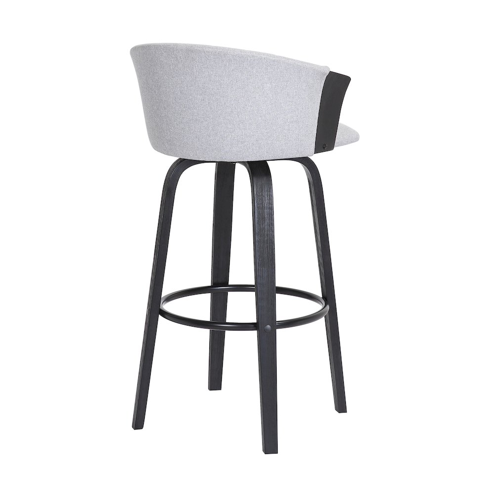 Diana Upholstered Wood Swivel Bar or Counter Stool. Picture 4