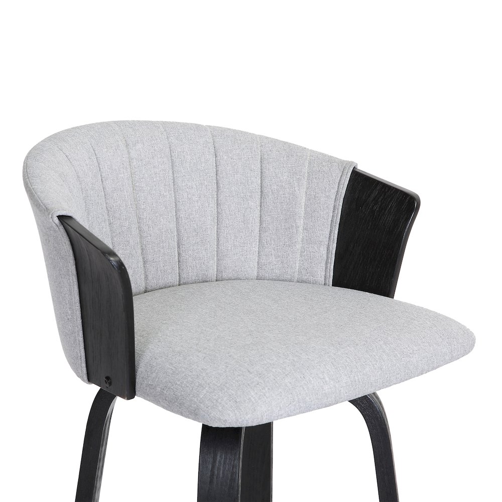 Diana Upholstered Wood Swivel Bar or Counter Stool. Picture 6