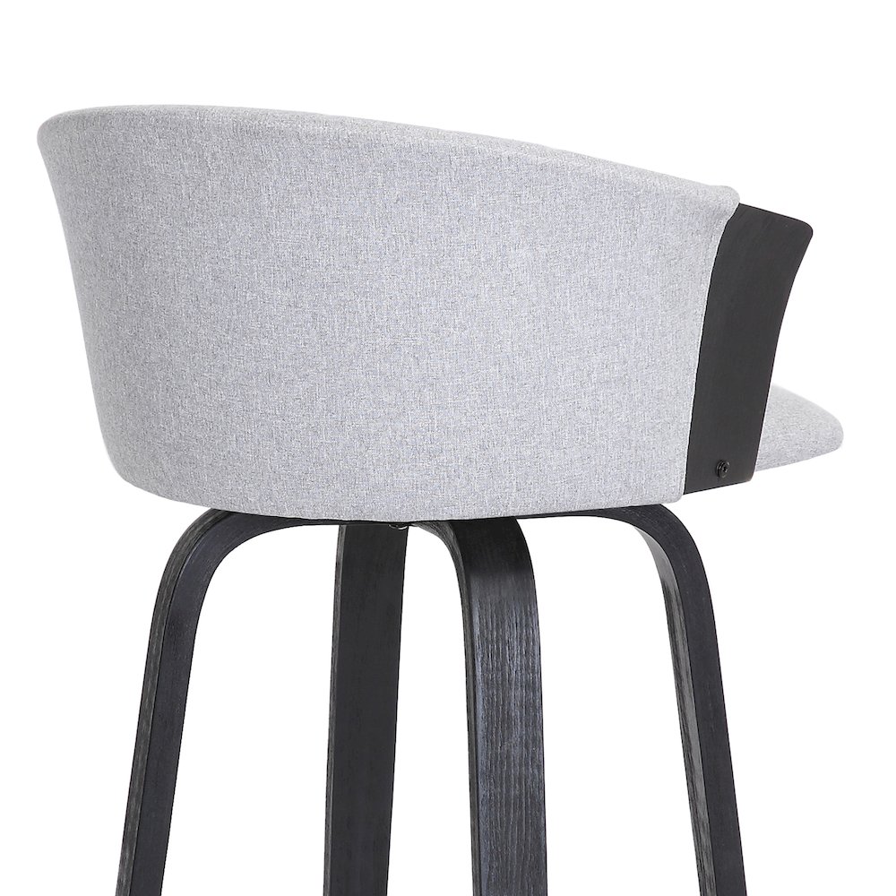 Diana Upholstered Wood Swivel Bar or Counter Stool. Picture 7