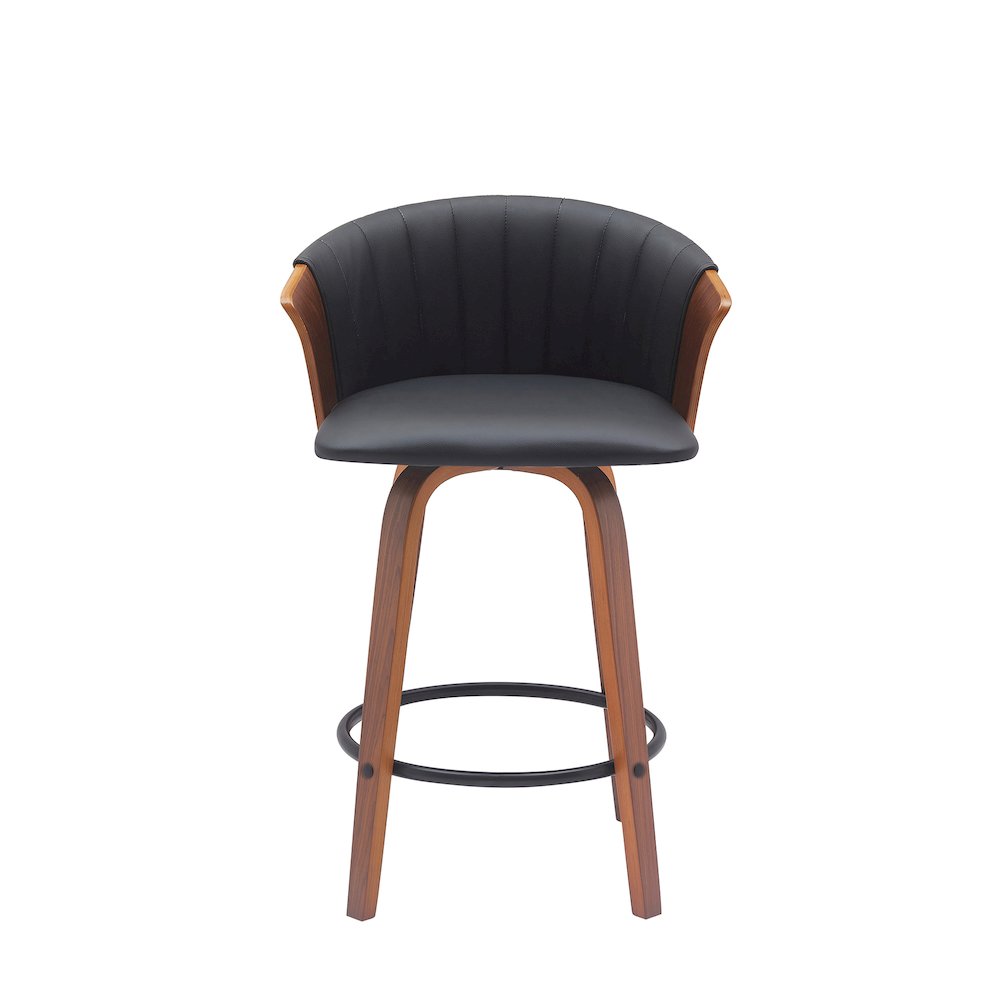 Diana Upholstered Wood Swivel Bar or Counter Stool. Picture 2