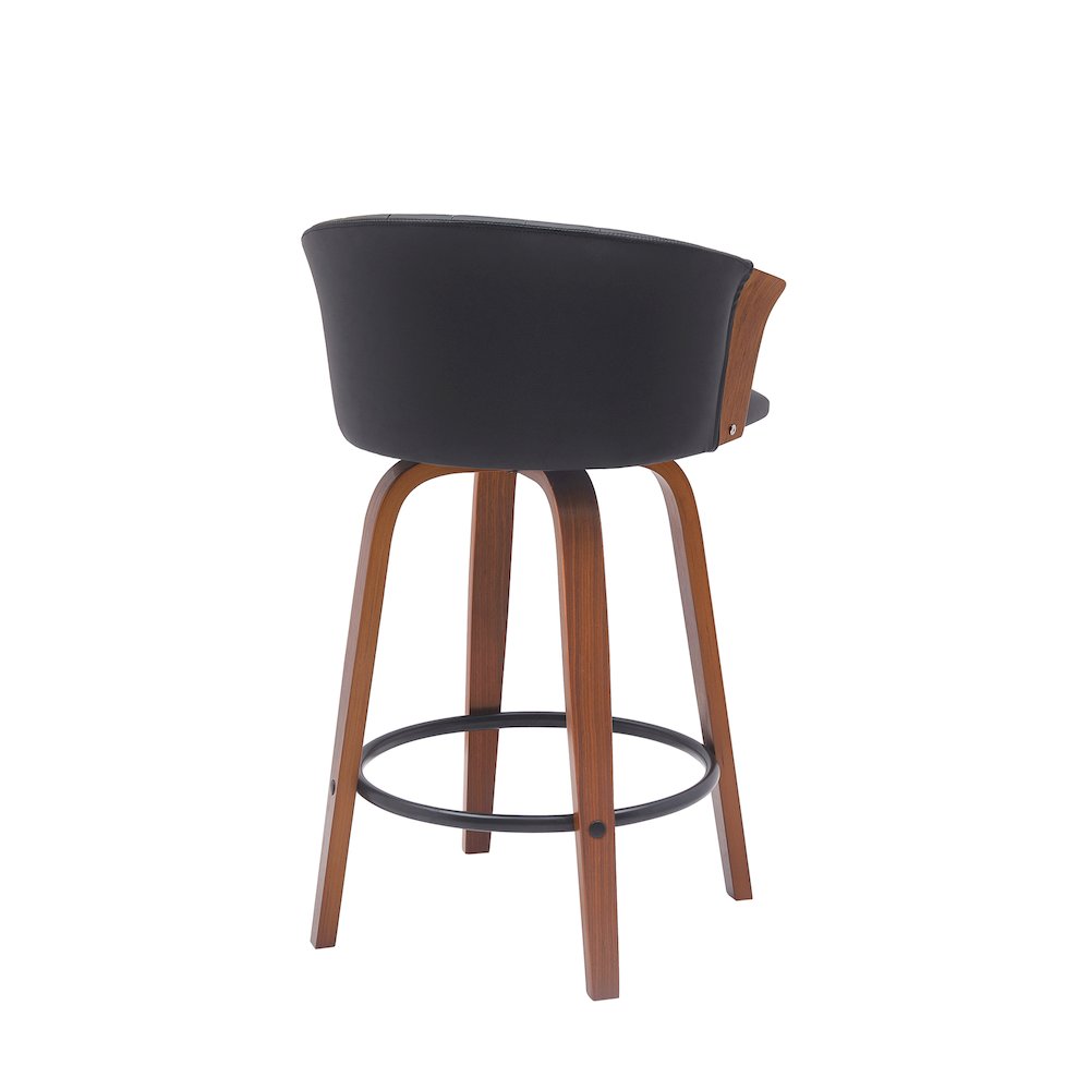 Diana Upholstered Wood Swivel Bar or Counter Stool. Picture 3