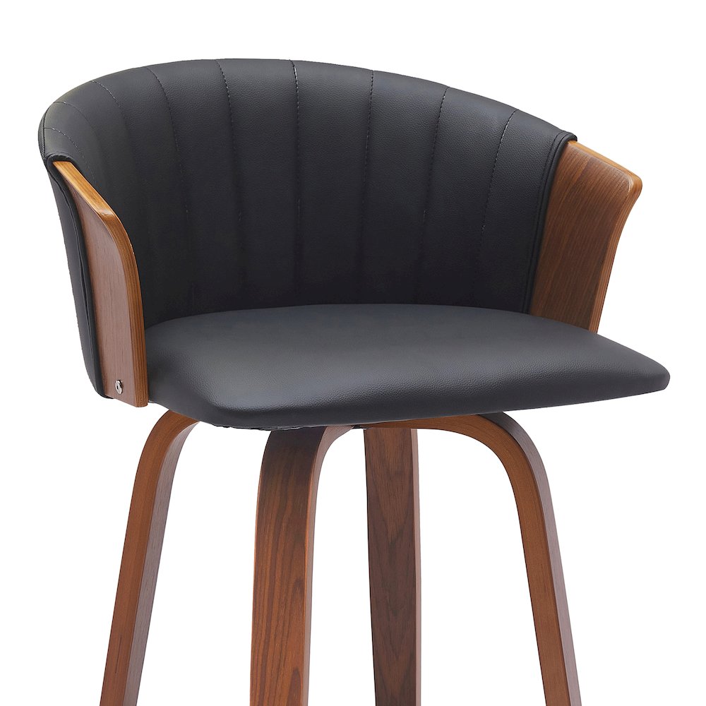 Diana Upholstered Wood Swivel Bar or Counter Stool. Picture 4