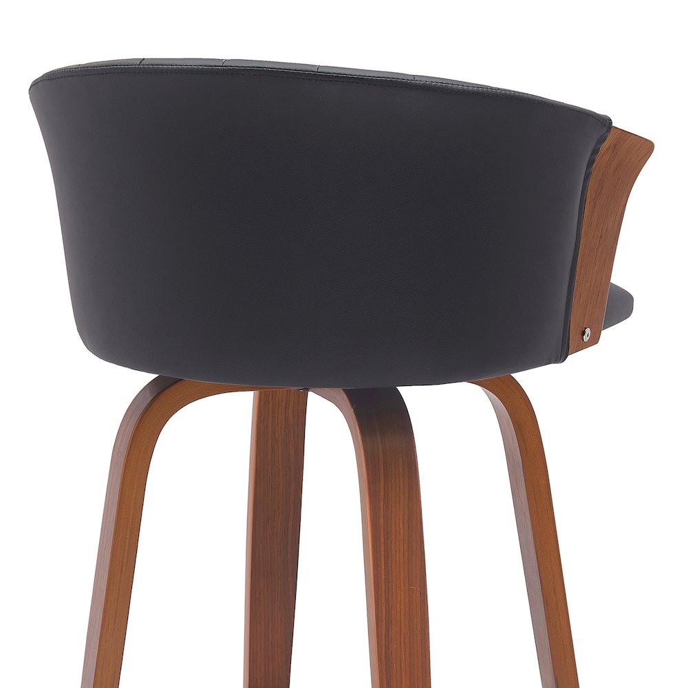 Diana Upholstered Wood Swivel Bar or Counter Stool. Picture 5