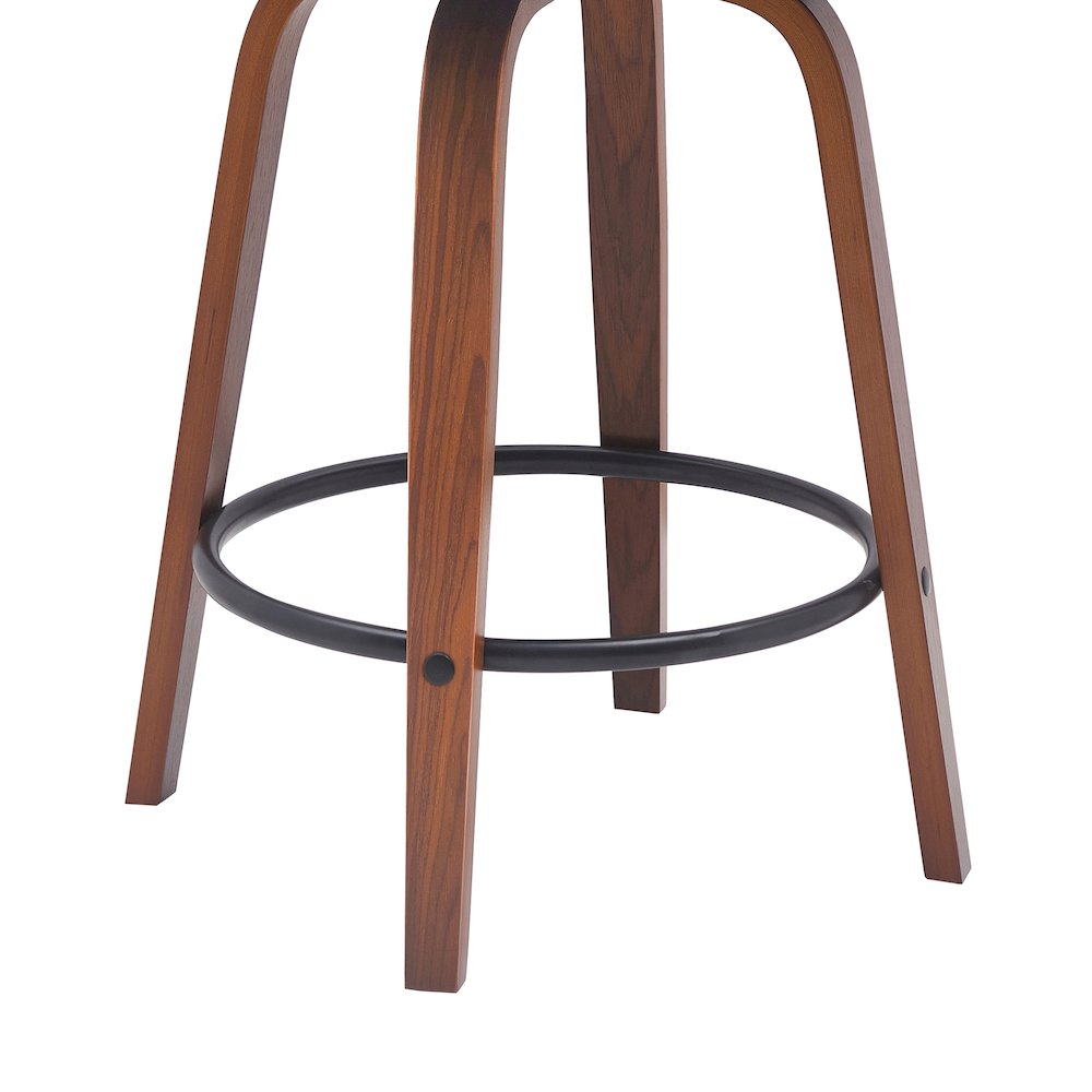 Diana Upholstered Wood Swivel Bar or Counter Stool. Picture 7