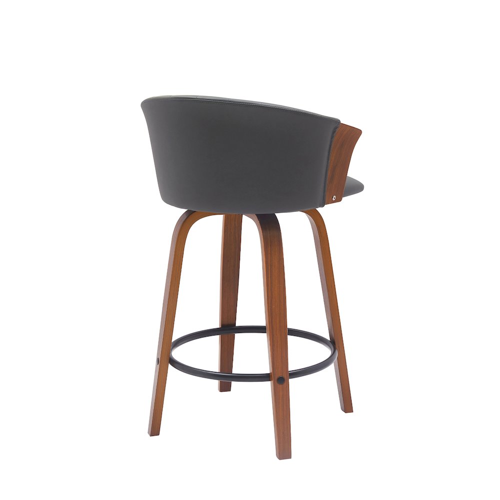 Diana Upholstered Wood Swivel Bar or Counter Stool. Picture 3
