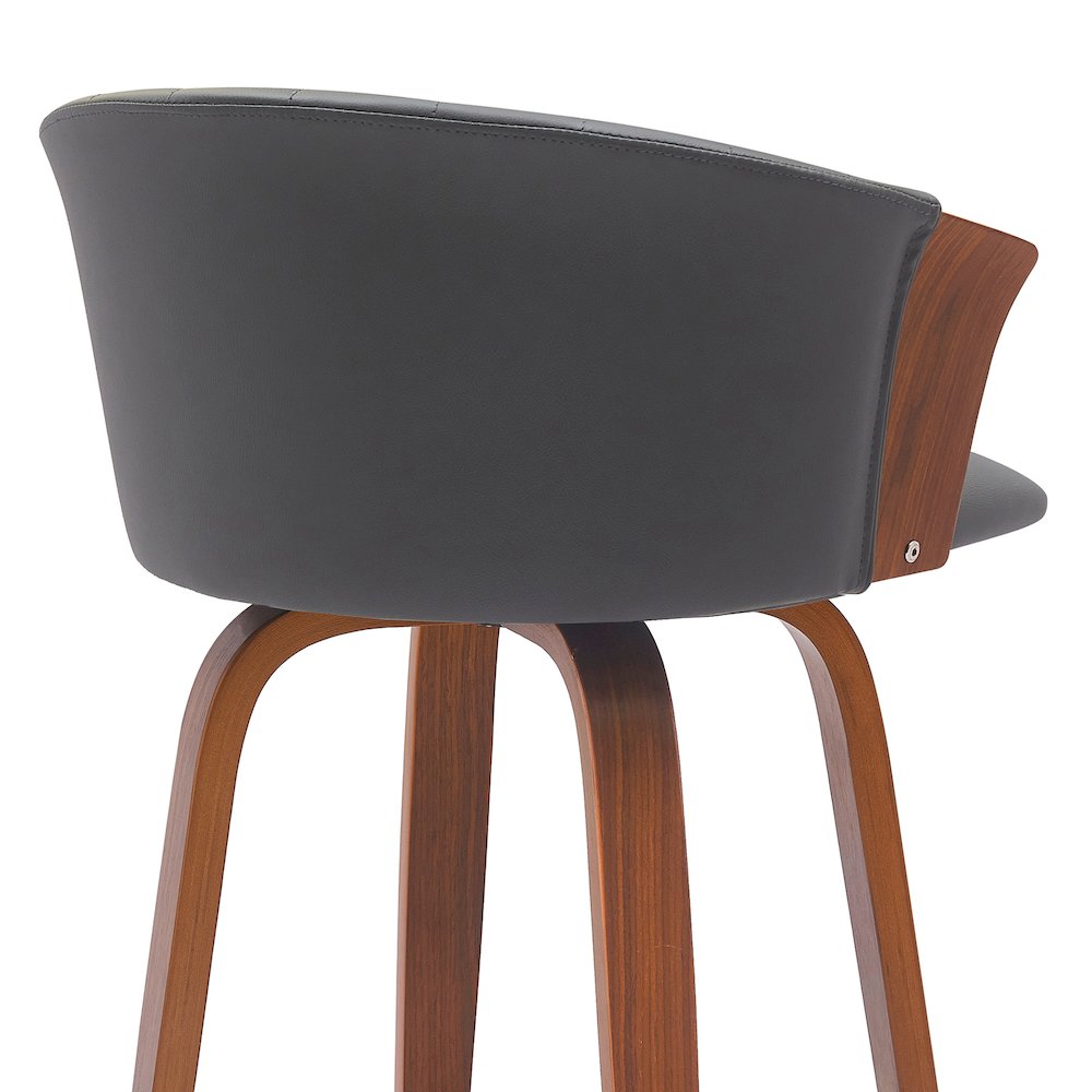 Diana Upholstered Wood Swivel Bar or Counter Stool. Picture 5