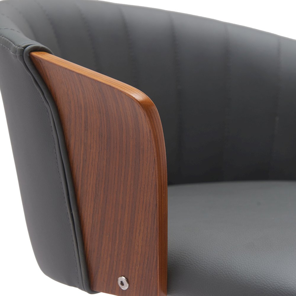 Diana Upholstered Wood Swivel Bar or Counter Stool. Picture 7