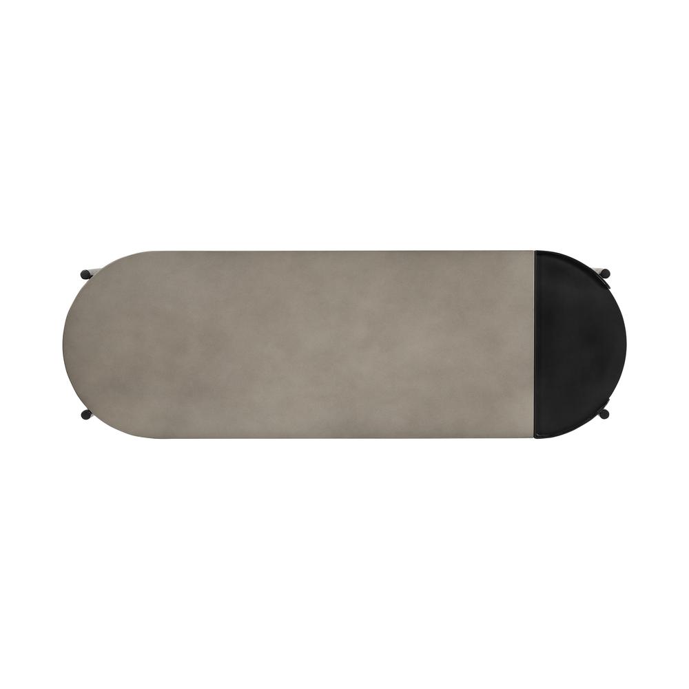 Dua Concrete and Black Metal Modern Console Table. Picture 4