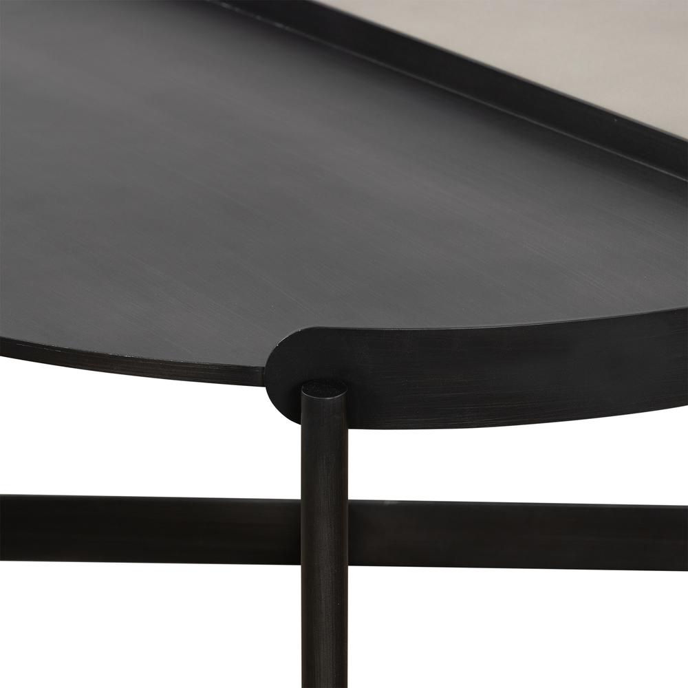 Dua Concrete and Metal Round Modern Coffee Table. Picture 4
