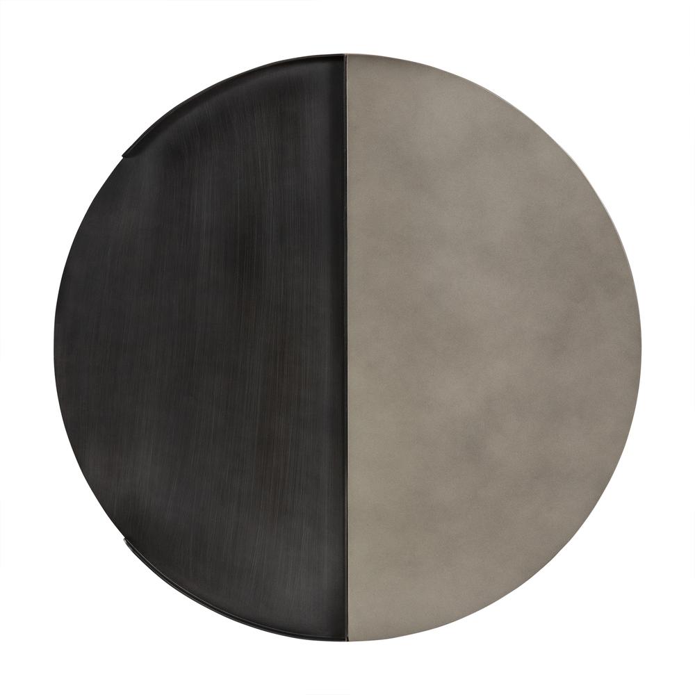 Dua Concrete and Metal Round Modern Coffee Table. Picture 5